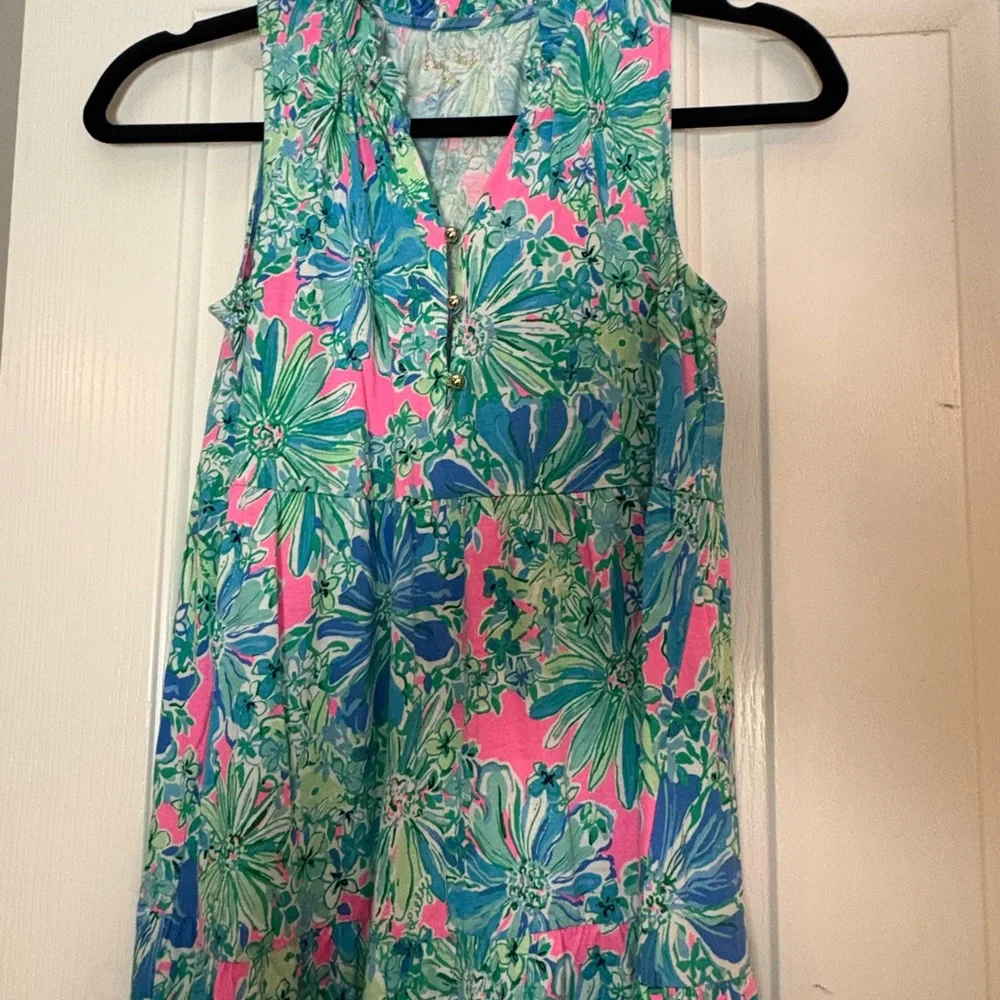 Lilly Pulitzer Maxi Dress Soleil Good Hare Day Girls Size XL 12-14